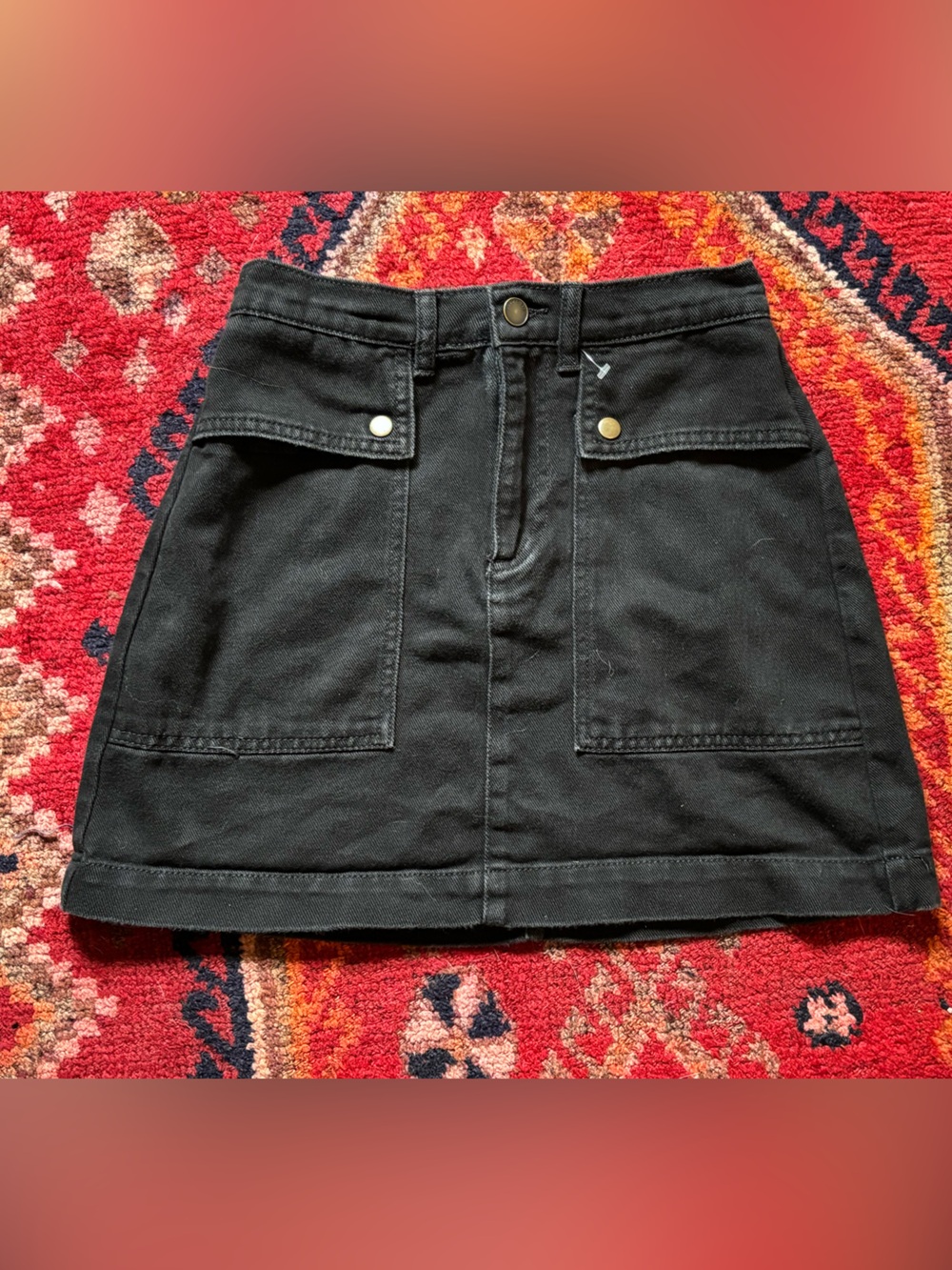 Copper Key Black Utility Mini Skirt XS